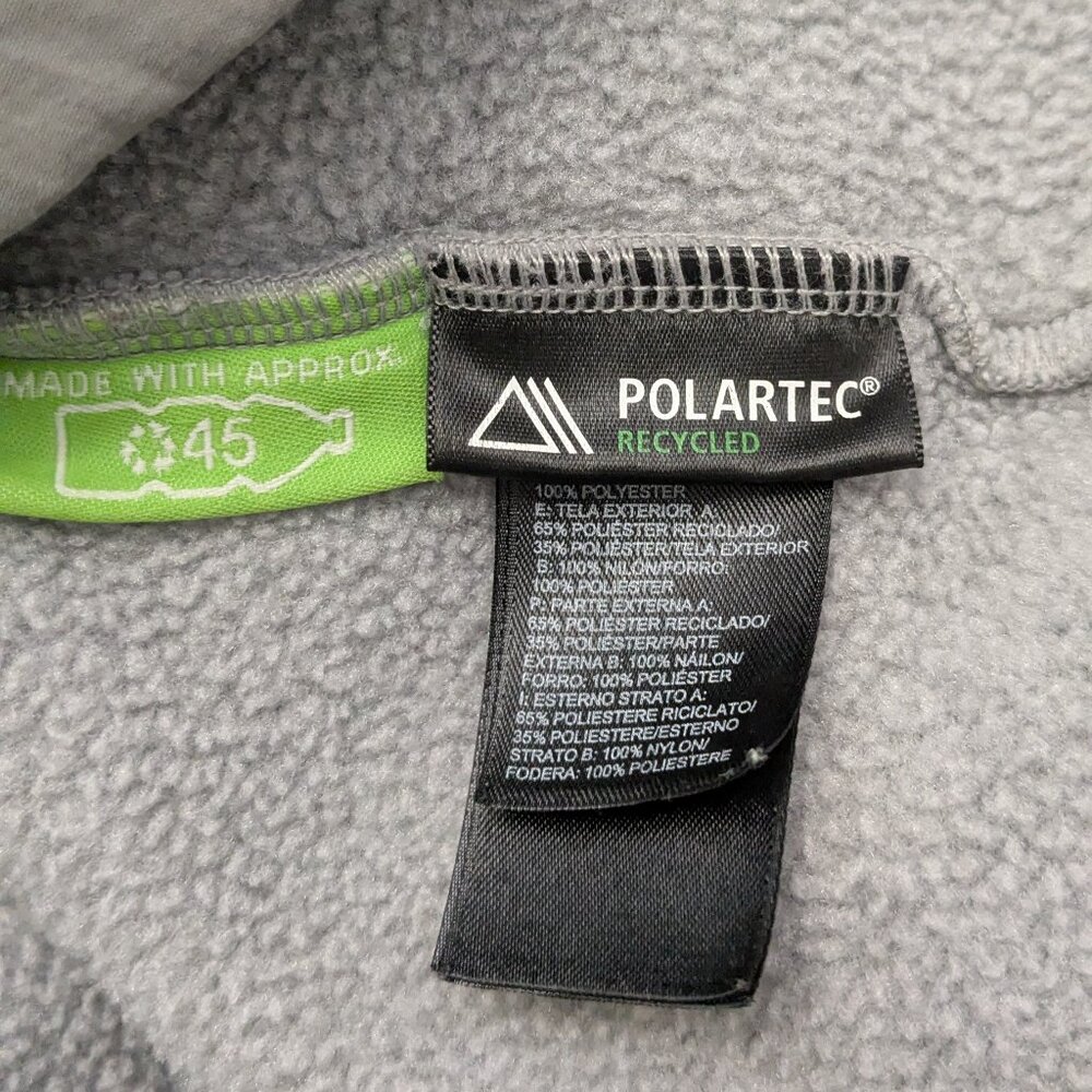 The North Face Women's S Fleece Jacket Full Zip Mock Neck Outdoor Polartech Gray - Picture 11 of 12